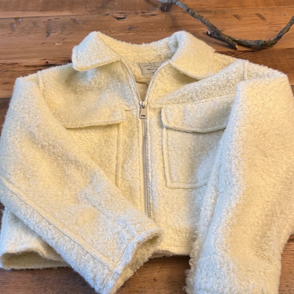 Love For Humanity Black Label Cream Fleece Jacket